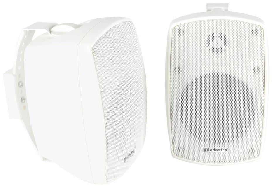 4" 30W RMS Wall Mount Speakers IP44 Weather Resistant, White (Pair)