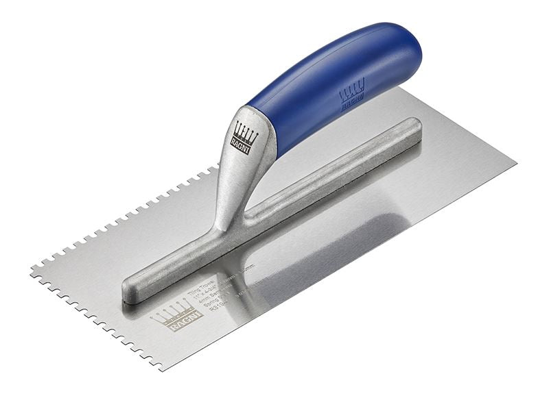 R319-4 Tiler's Trowel U 4mm Notches Edge Plastic Handle 11 x 4.3/4in