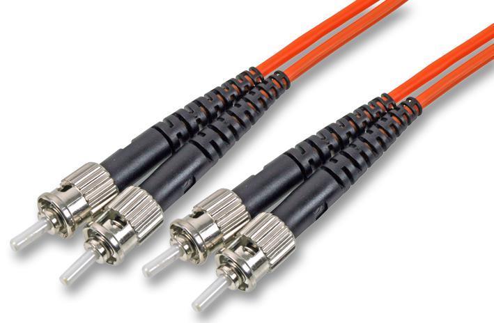 2m ST-ST OM1 62.5/125µm Multimode Fibre Optic Patch Lead
