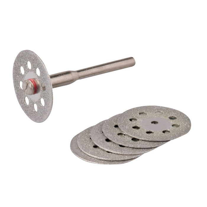 Rotary Tool Diamond Vented Cutting Disc Set 6pce - 22mm Dia