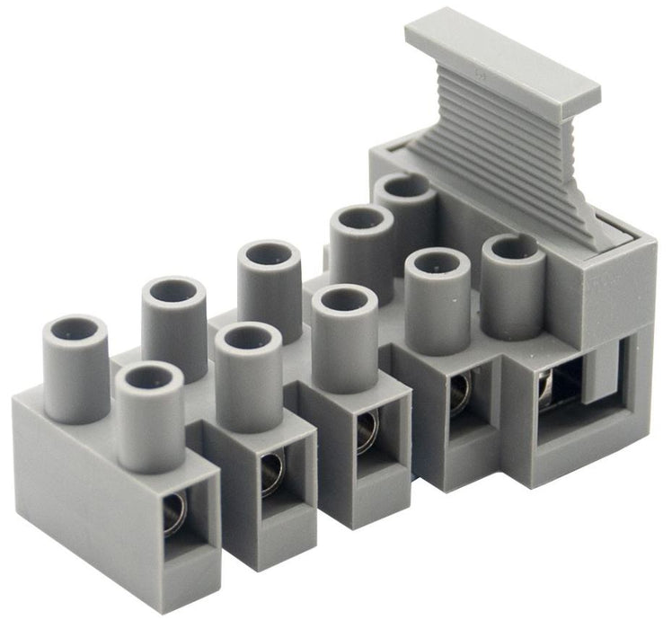 5-Pole Vertical Fuse Terminal Block, No Earth, 450V, 24A