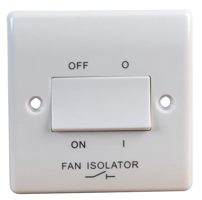 3 Pole Fan Isolator Switch, White