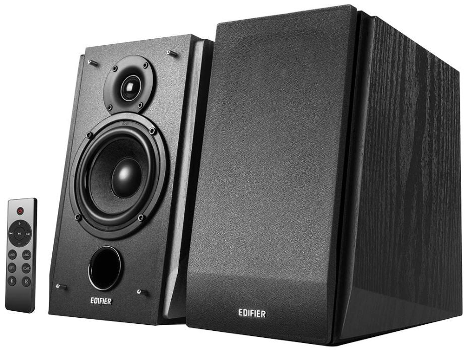 R1855DB Subwoofer Supported Bookshelf Multimedia Speaker System with Bluetooth, Black
