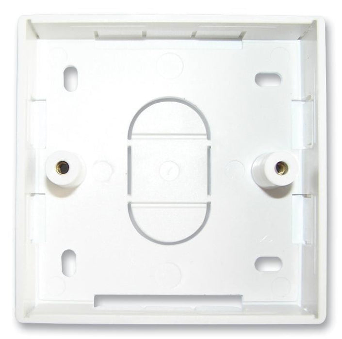 Single Data Back Box, White - 21mm (18mm Internal Depth)