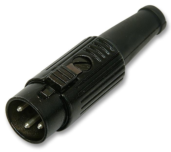 3 Pin Black Locking DIN Plug