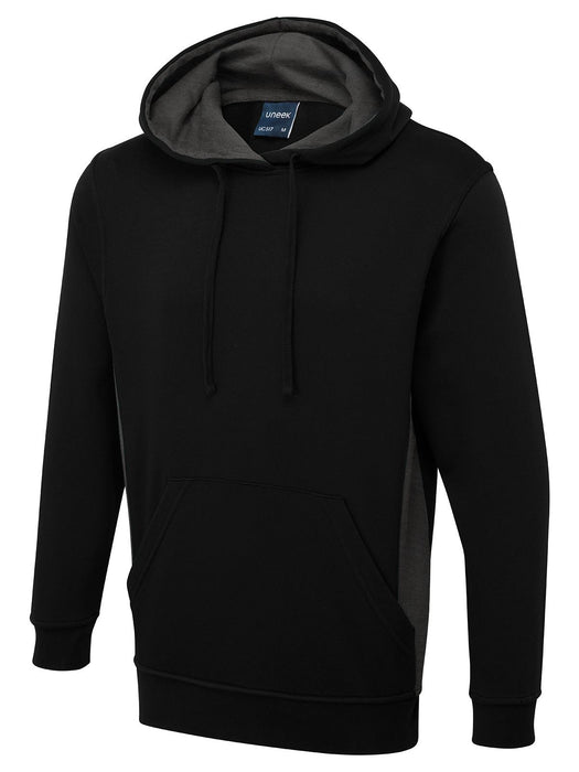 Unisex Two Tone Hooded Sweatshirt/Jumper - 60% Cotton 40% Polyester