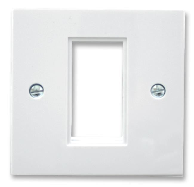 1 Gang Half Euro Module Plate, White