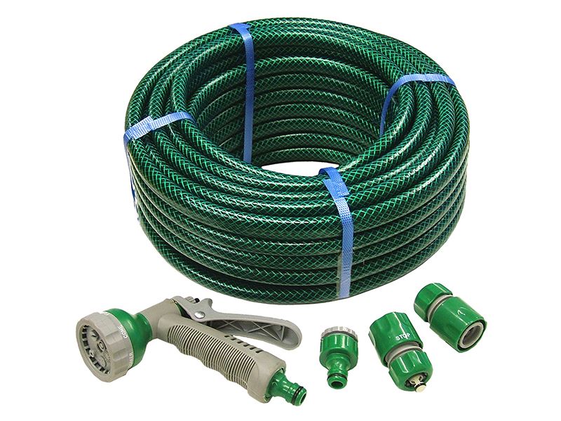 PVC Garden Hose with Fittings & Spray Gun