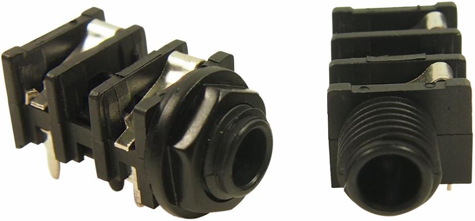 PCB Mount Jack Socket, 6.35mm, S1, Mono