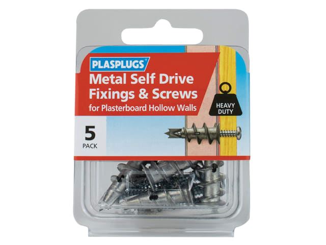 Metal Self Drive Fixings & Screws Pack of 5