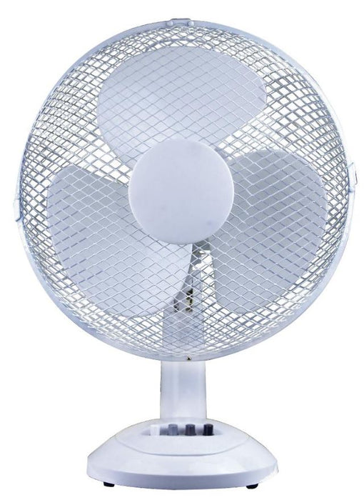 12" Desk Fan, White