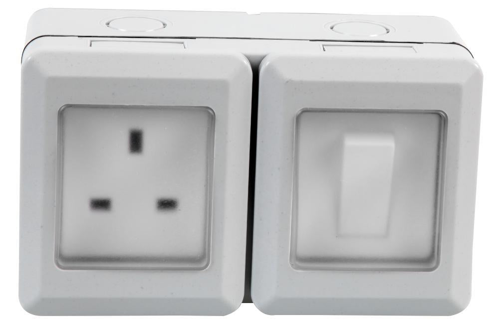 Weatherproof Switched Mains Socket, IP55