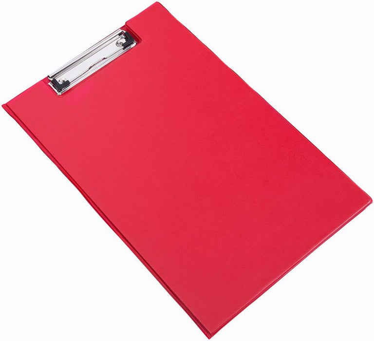 A4/ Foolscap Foldover PVC Clipboard - Red