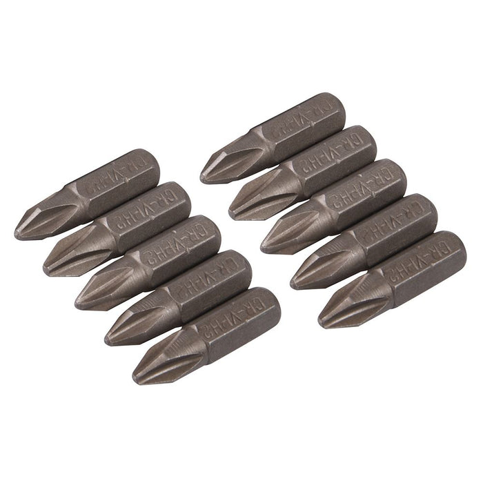 Phillips Cr-V Screwdriver Bits 10pk - PH2