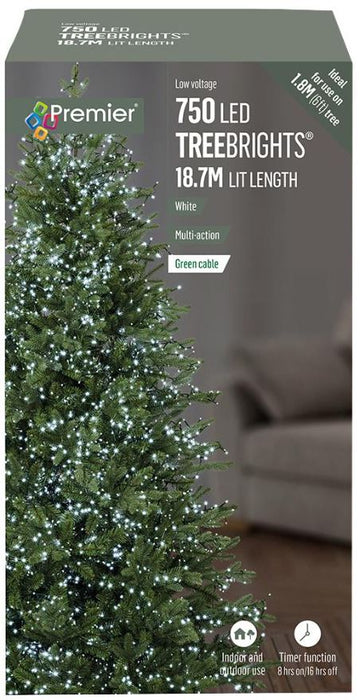 750 LED Christmas Tree Lights with Timer, 18.7m