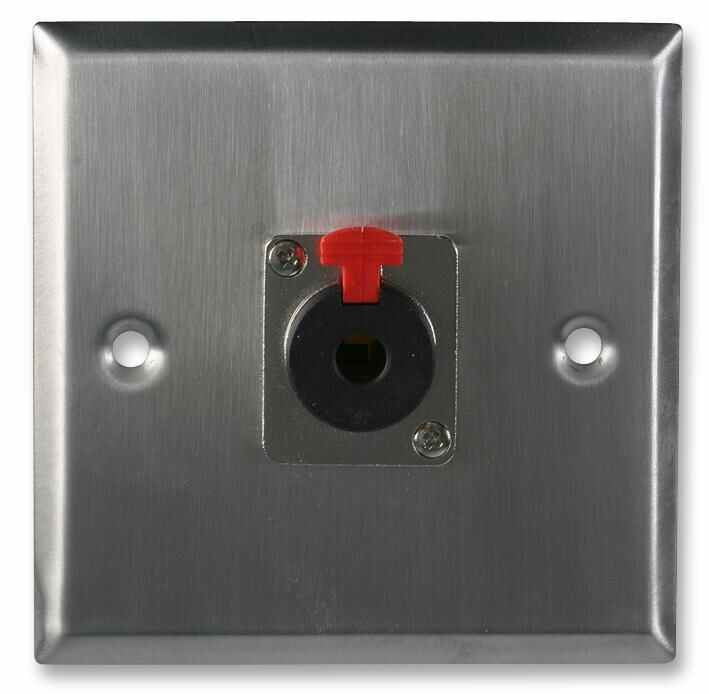 AV Wall Plate with 1 x Locking Jack Socket