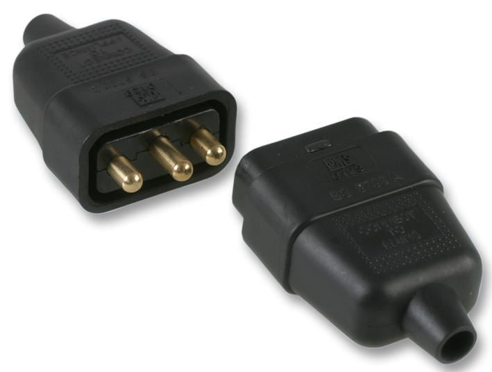 3 Pin In-Line Rubber Connector
