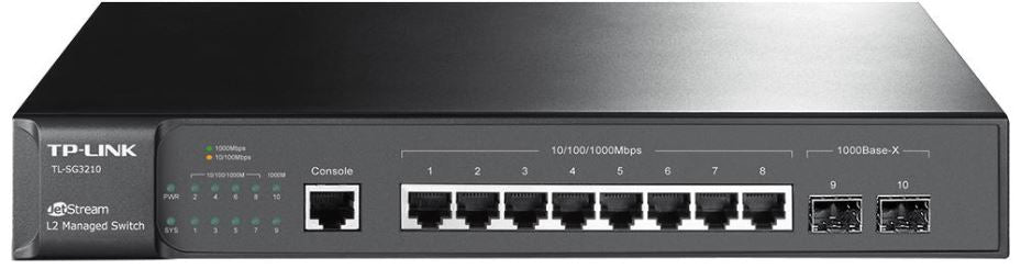 JetStream 8 Port Gigabit Managed Switch with 2 Gigabit SFP Slots