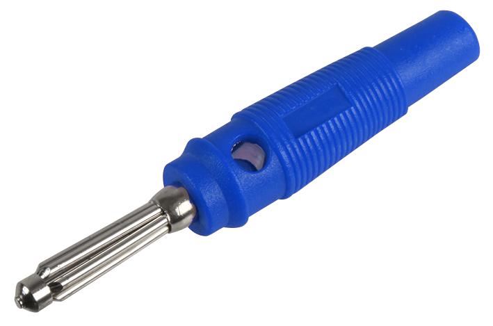 4mm Banana Plug, Stackable, Blue, 30V, 24A