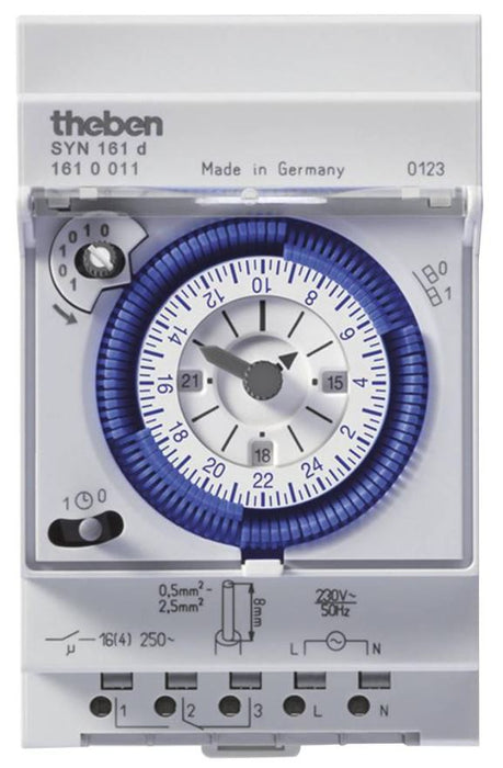 24 Hour Segment DIN Rail Timer Switch, (3 Module)