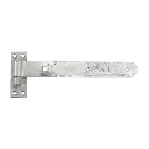 Pair of Straight Band & Hook Hinges On Plates Hot Dipped Galvanised Garage