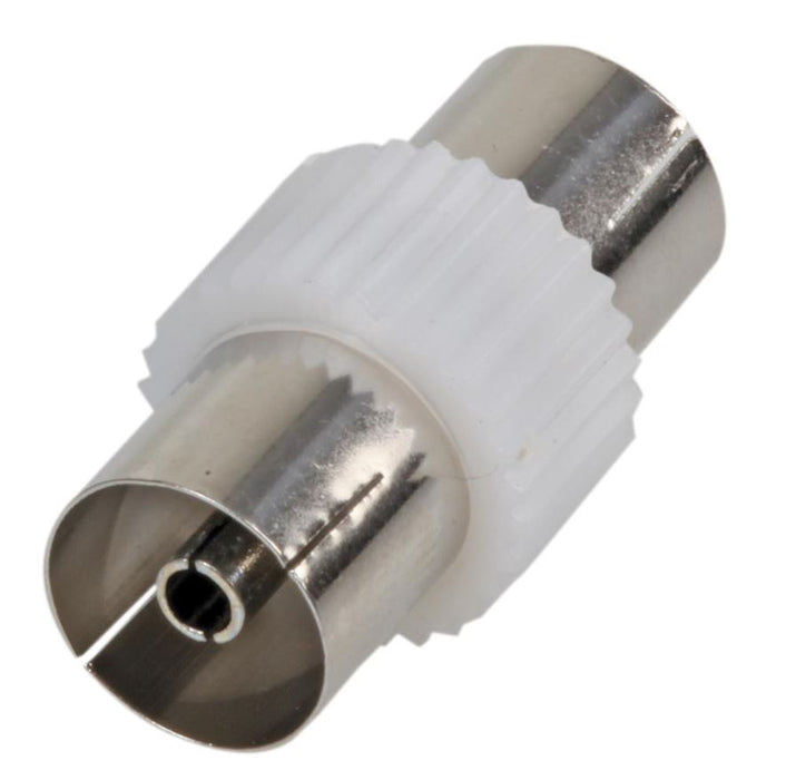 TV Coax Socket to TV Coax Socket Coupler / Adapotor, 75 Ohm