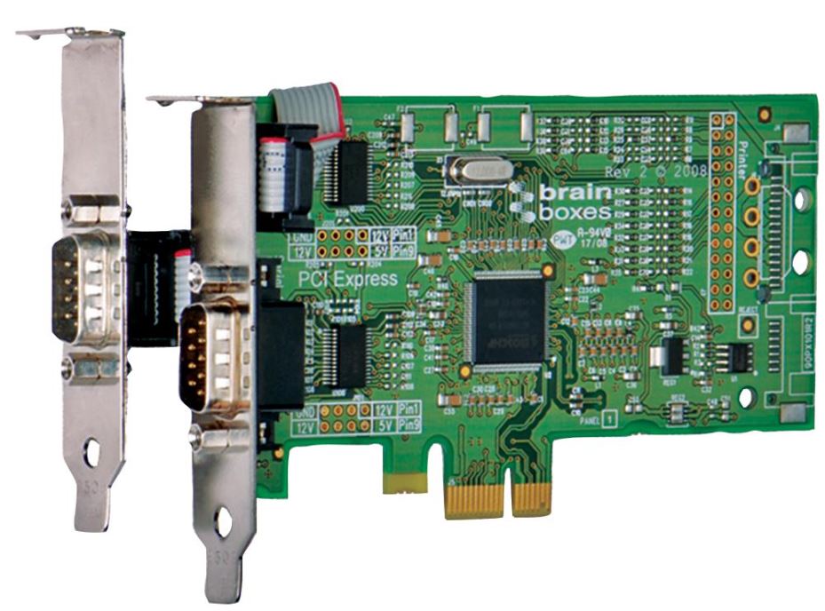 2 Port RS232 Low Profile PCI-Express Serial Port Card