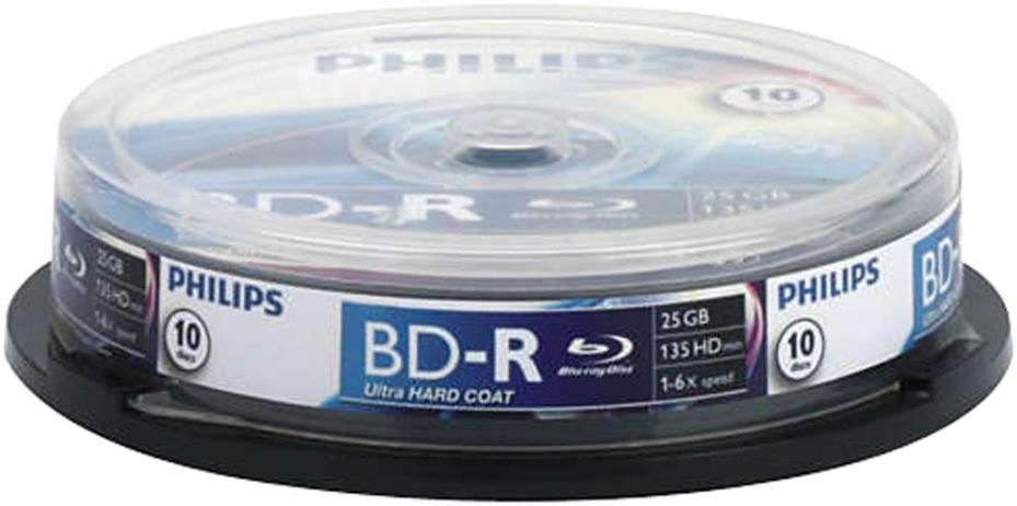 6x Speed BD-R Blank Blu-ray Discs - Spindle 10 Pack