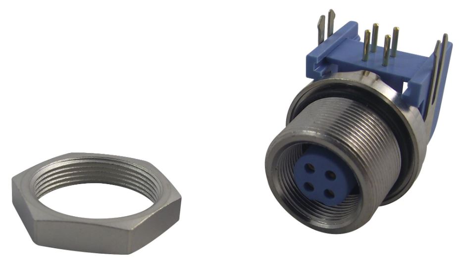 Socket, PCB, Right Angle, 4 Way