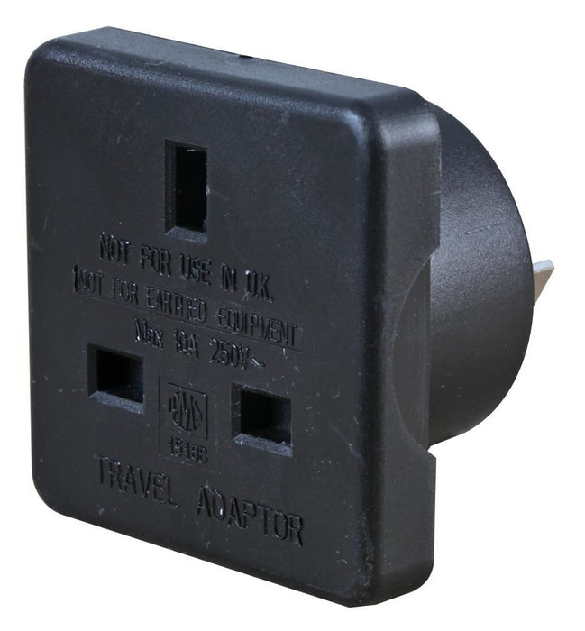 UK to Australia Travel Adaptor Black