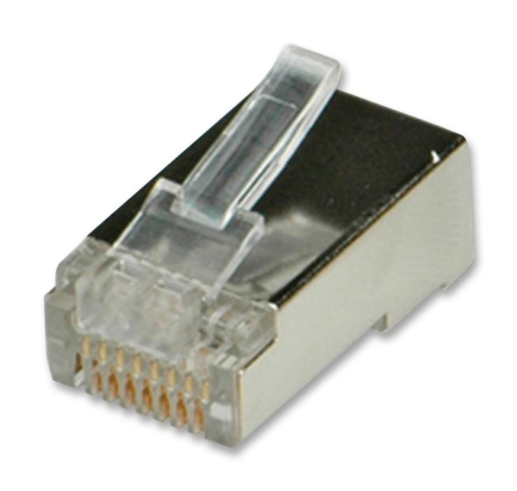 Modular RJ45 Plug, Cat5e, STP 8P8C, Shielded - 10 Pack
