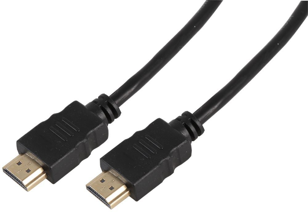 High Speed HDMI Lead with Ethernet, Male to Male, Retail Boxed Black