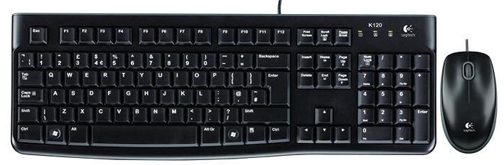 LOGITECH - MK120 Keyboard & Mouse Deskset Black