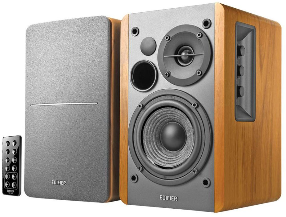 R1280DB Studio Bookshelf Multimedia Speaker System with Bluetooth, Maple