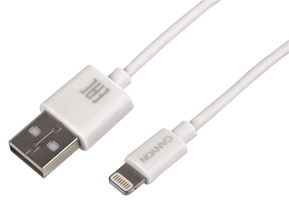 White USB to Lightning Connector Lead - 1m