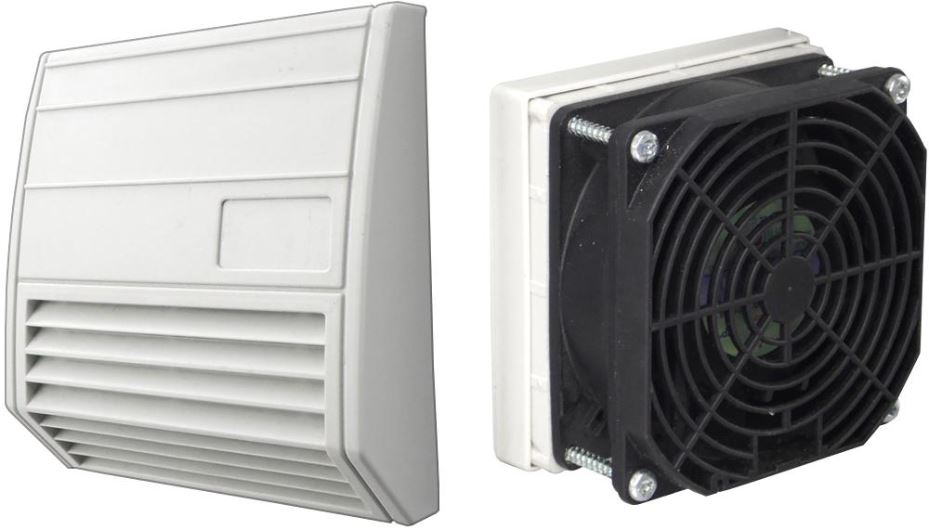 230V AC Enclosure Cooling Fan and Filter with Housing - 226x209x95mm