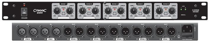 2 Input / 5 Zone Mixer