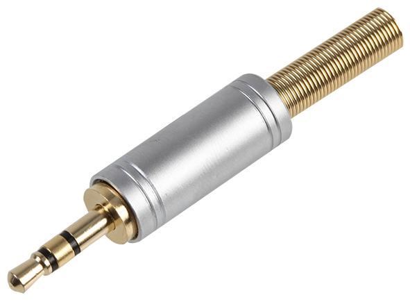 Connector 3.5mm Jack Plug Metal + Strain Relief