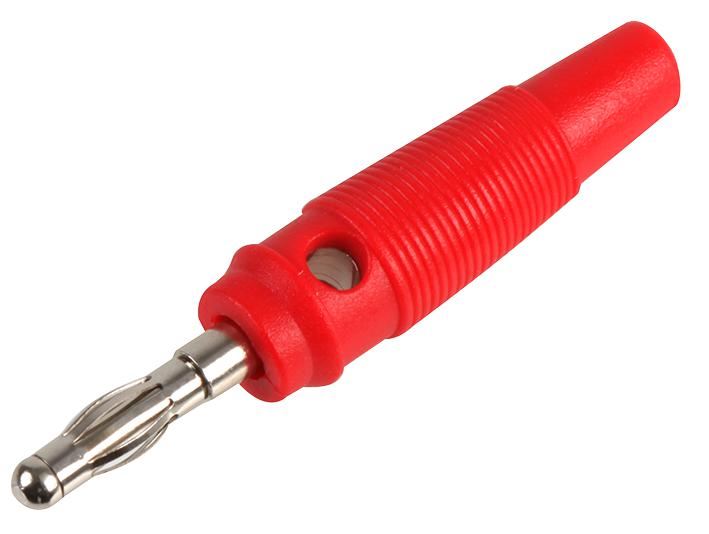 4mm Banana Plug, Stackable, Red, 16A, 30V