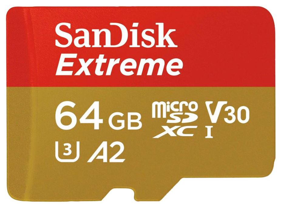 Extreme MicroSDXC Class 10 U3 V30 Memory Card, 64GB 160MB/s 60MB/s