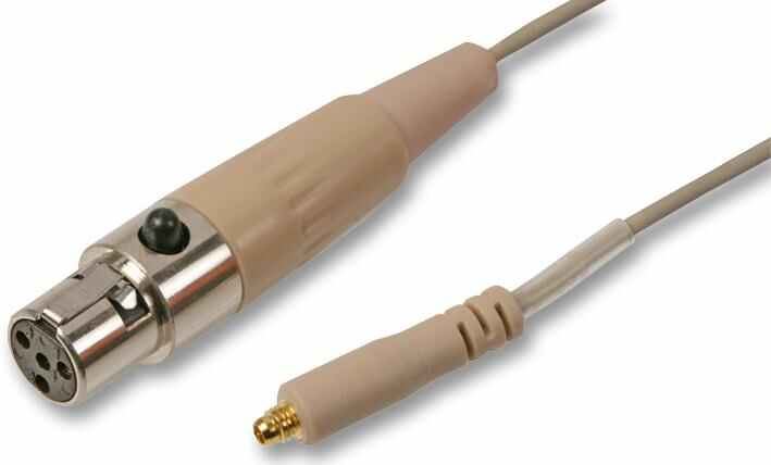 4 Pin Mini XLR Headset Microphone Cable, Beige