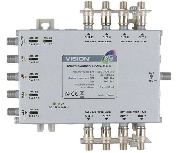 EV5-508 8 Output Line Power Multiswitch