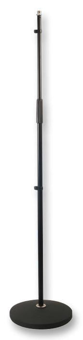 Round Base Adjustable Microphone Stand, Black