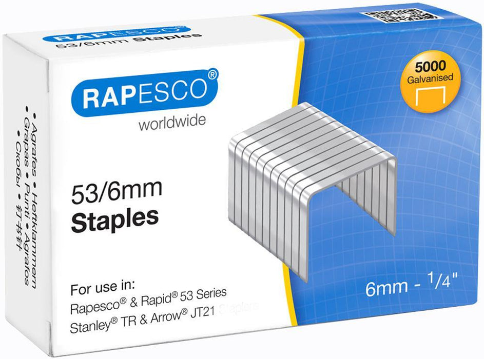 53/6mm Galvanised Steel Staples