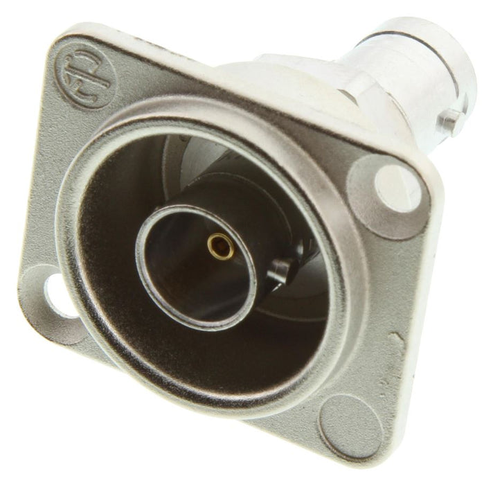 75 ohm BNC Socket to Socket Panel Mount Feed Through Grounded Adaptor, D Shell