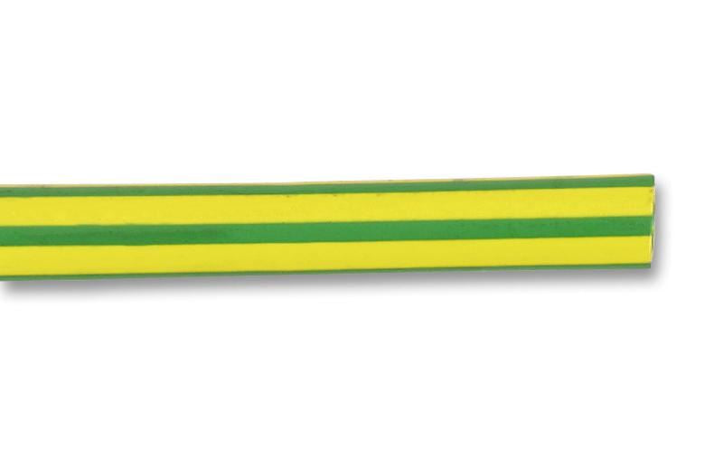 3mm 3:1 Flexible Fluid Resistant Heat Shrink Tubing, Green Yellow, 10m