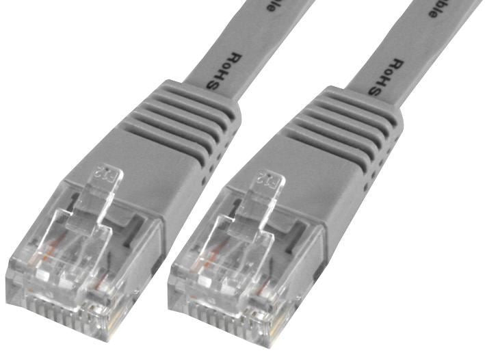 3m Grey Flat Cat6 UTP Ethernet Patch Lead