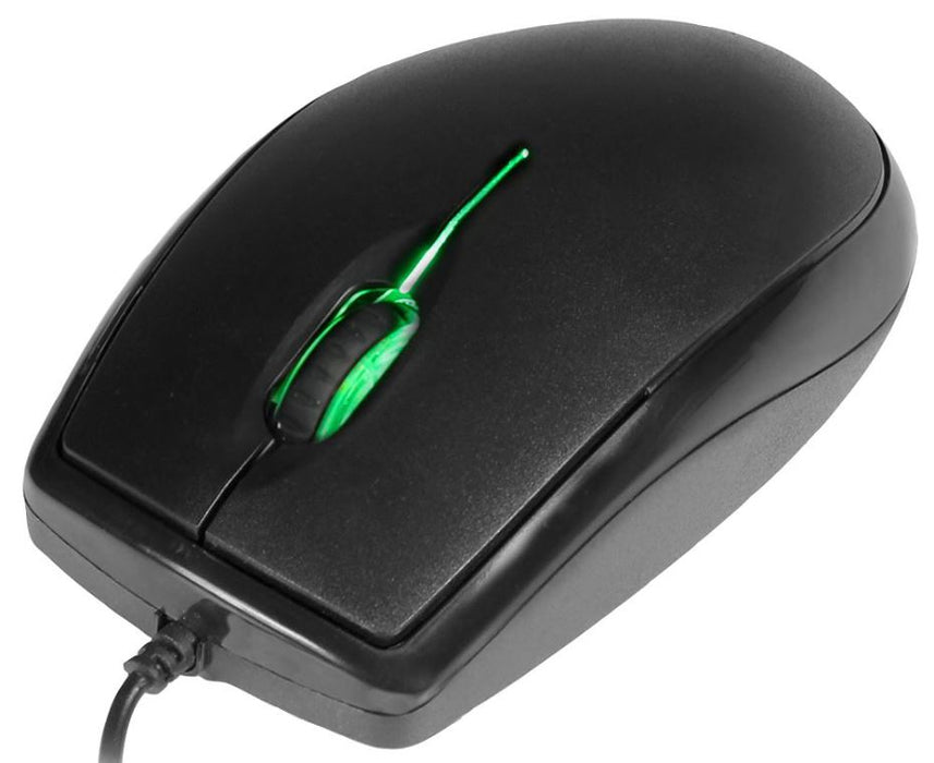 USB LED Optical Scroll Mouse, Black