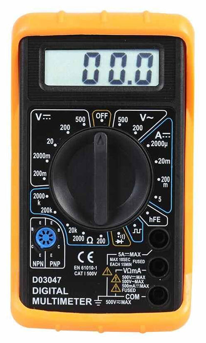 DURATOOL - 500V AC/DC Manual Ranging Digital Multimeter