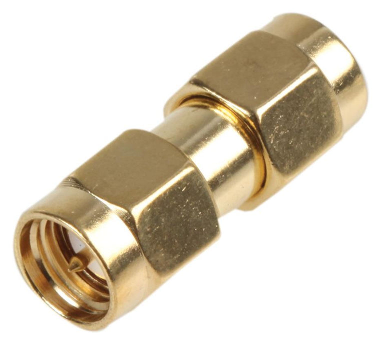 Gold Plated SMA Plug to SMA Plug Adaptor, 50 Ohm